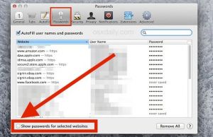 Cum sa faci vizibile parolele site-urilor pentru Mac OS X